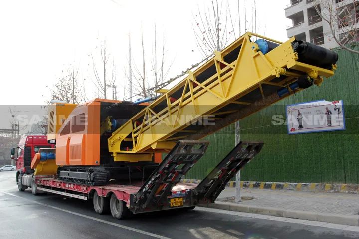 顛覆傳統(tǒng)裝車方式，山美履帶式取料機助您實現(xiàn)降本增效、節(jié)能減排！